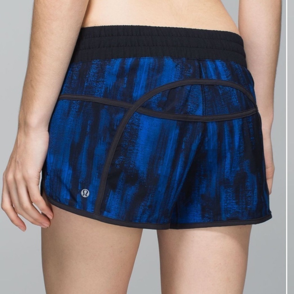 Lululemon Tracker Short Lined Nightsky Harbor Blue Black 4